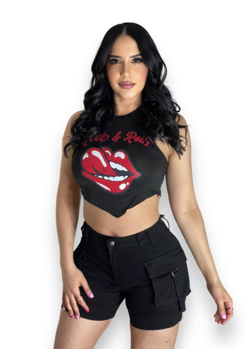 Rock & Roll cropped top