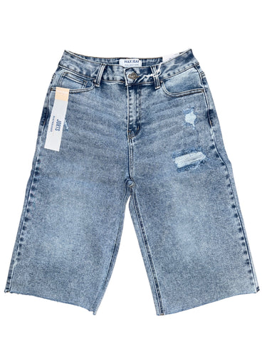 Ripped Bermuda Jeans