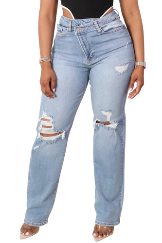 Daisy High-Rise Ripped Jeans