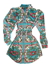 Load image into Gallery viewer, Satin Print Blouse Dress