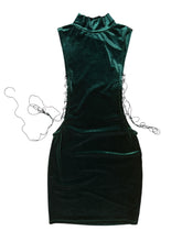 Load image into Gallery viewer, Sexy Mini Velvet Dress