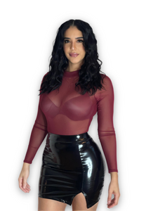 Liquid leather Skirt